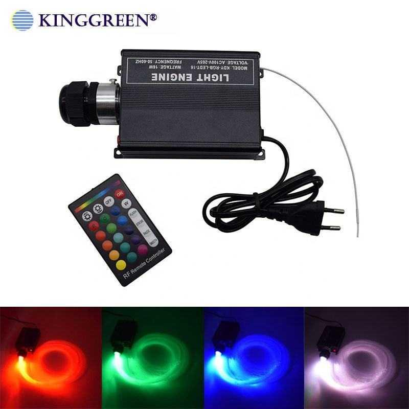 KINGGREEN Mesin Lampu Hias LED Fiber Optik Remot Kontrol RF RGBW 16W - KDY-RGB-LEDT-16