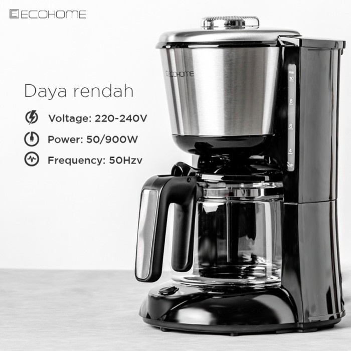 

Ecohome Coffee Maker ECM-333 Mesin Pembuat Kopi Cepat Saji 1.25L