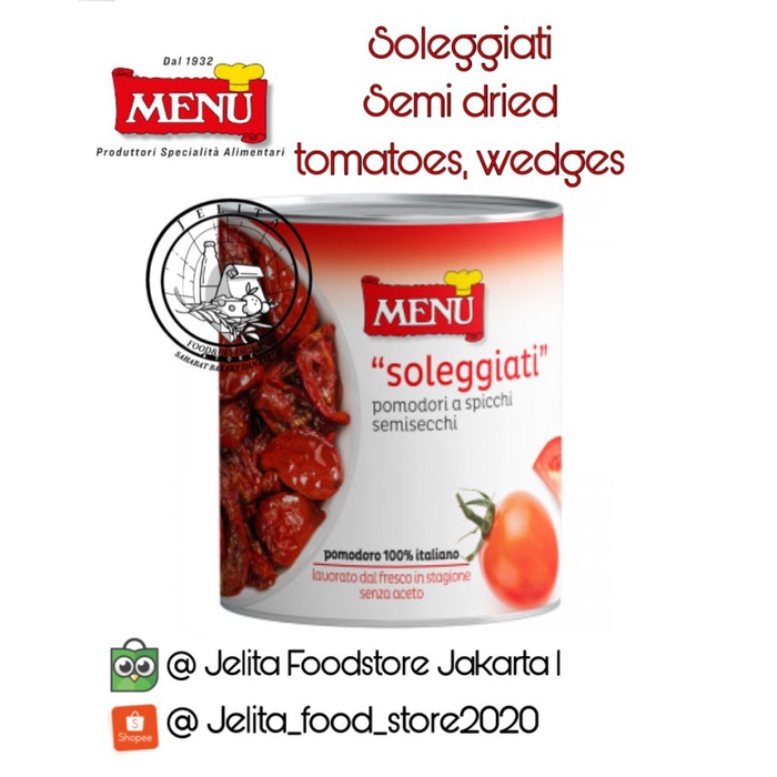 

Menu Semi Sundried Tomatoes (Soleggiati) 800gr tomato sauce