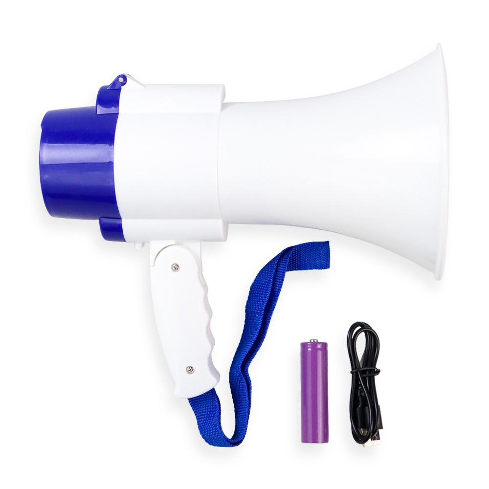 Gs8 Yalanshi Toa Megaphone Bluetooth U Disk Recording Alert 15W - 518 - White Or-i