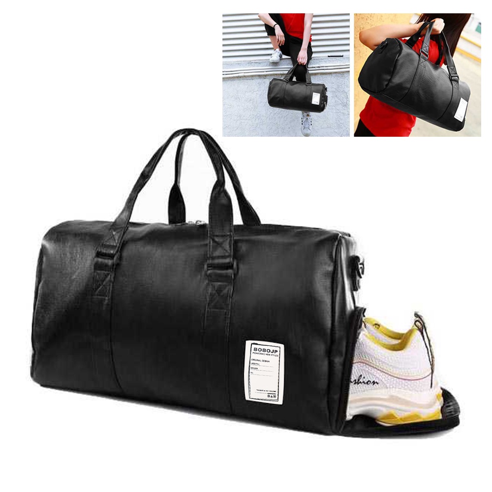 Gs8 Tas Sport Fitness OlahRaga Tas Ransel Barrel Duffel GYM Fashion Travel Bag BOBOJP CC2028 - Black Or-i