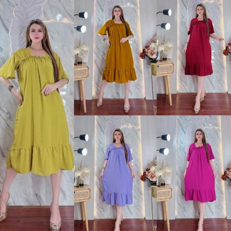 ✨ 7.7  BAJU DASTER DRESS FUJI LURA DRESS DASTER CRINKLE/DASTER CRINKLE LAURA/LAURA DRESS CRINKLE