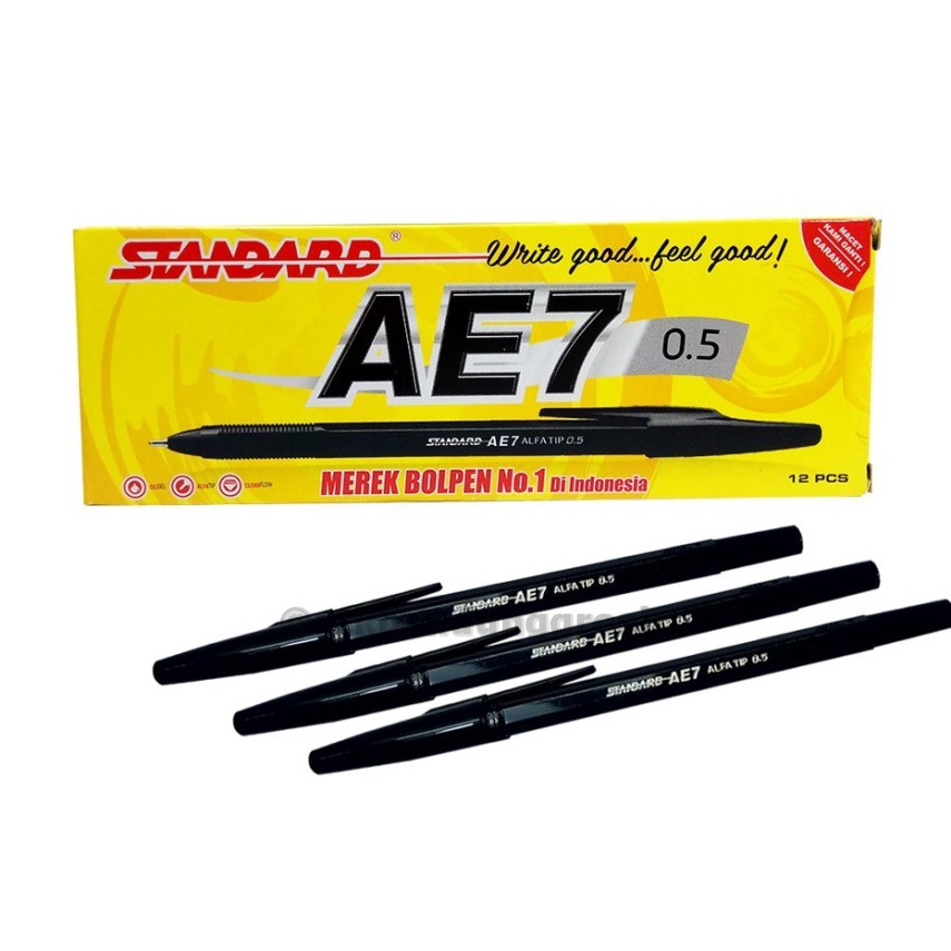 

Top Produk Pulpen Semi Gel Standard AE7 0.5 Warna Hitam - LUSINAN 07X