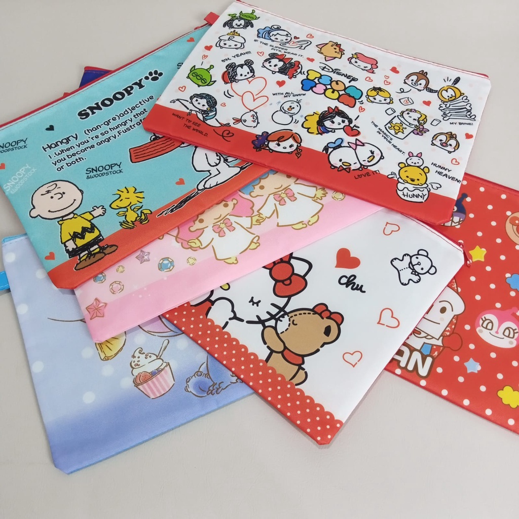 NAOMI - Michi Folder For A4 F4 Paper - Folder Kertas - Tempat ipad tab - tas ipad - forder sanrio karakter motif anak japan jepang