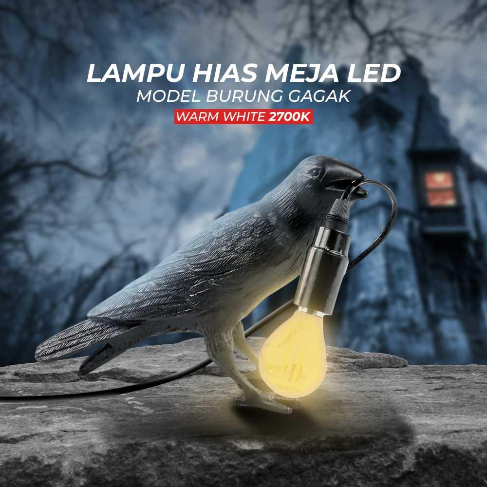 Narrandes Lampu Meja Hias LED Model Burung Gagak Warm White 4W - 5499T