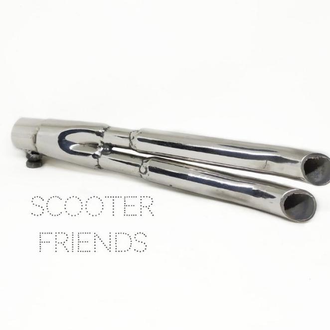Silencer Variasi Sambungan Knalpot Vespa Super Sprint Vbb Double Pipa