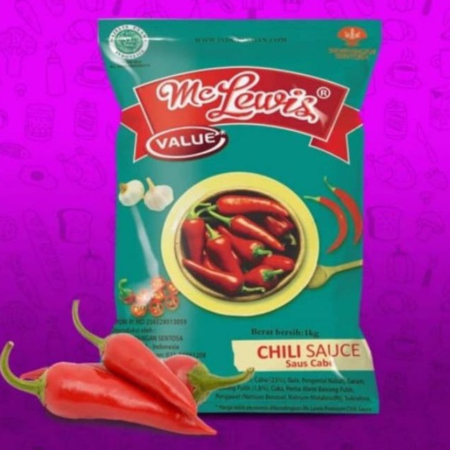 

Mc Lewis Saus Cabe 500gr Chilli Sauce Mclewis