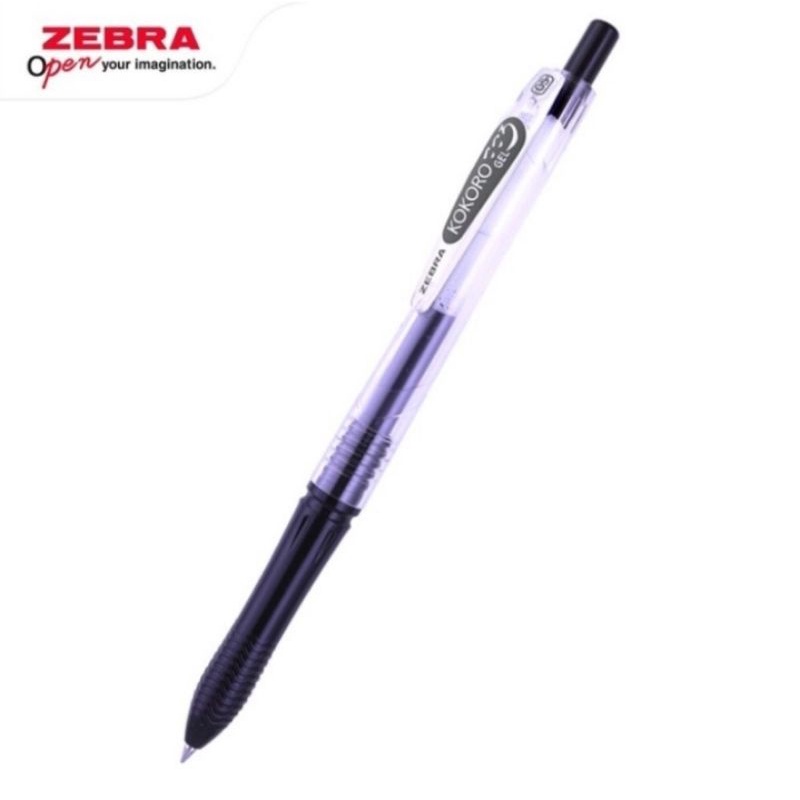 

KOKORO 0.5 Zebra Gel Pen Pulpen Tinta Hitam