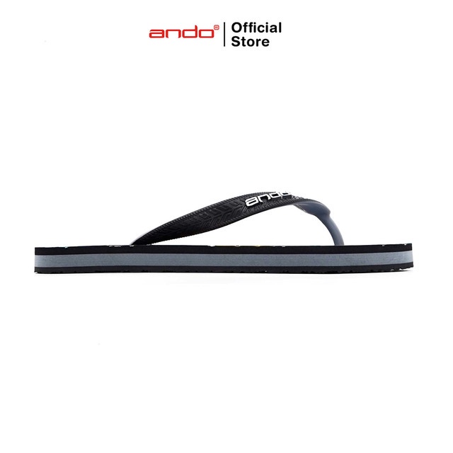 Ando Official Sandal Jepit Difice Remaja - Hitam/Abu-Abu