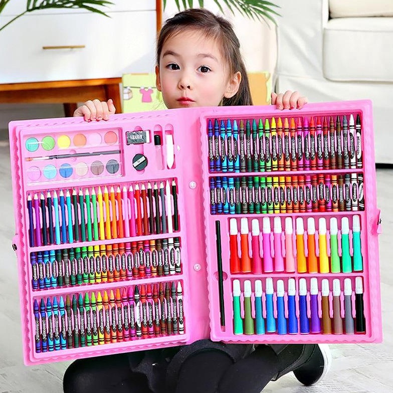 

Diskon Promo.. Stationary Set isi 86 & 150 pcs Pensil Crayon Warna Cat Air / Perlengkapan Sekolah Menggambar Anak / Alat Warna M7B