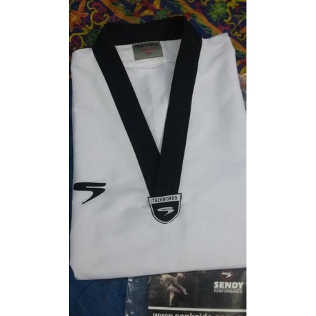 Terlaris Dobok (Baju Taekwondo) Sendy Fighter Diamond One. Kerah Hitam