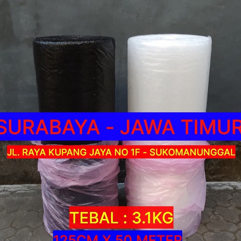 

[KODE FSCBD] Bubble Wrap Roll Hitam Bening Putih Susu Tebal Surabaya Barat Murah