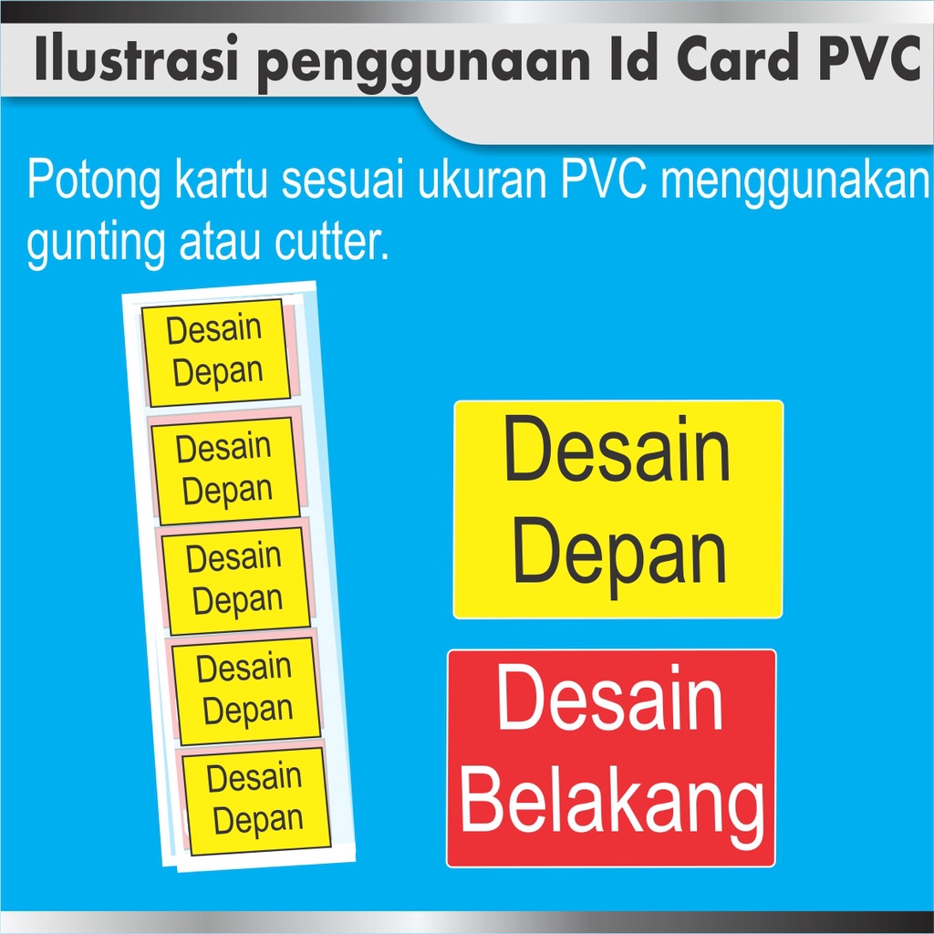 

BAHAN ID CARD PVC 0,96MM POTONGAN INKJET 10 PCS TINGGAL PRINT OVERLAY PRINTER BIASA