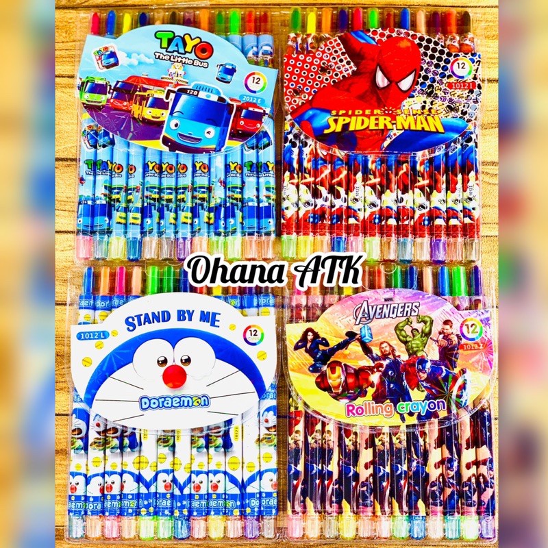 

ROLLING CRAYON 12COLOURS KRAYON PUTAR