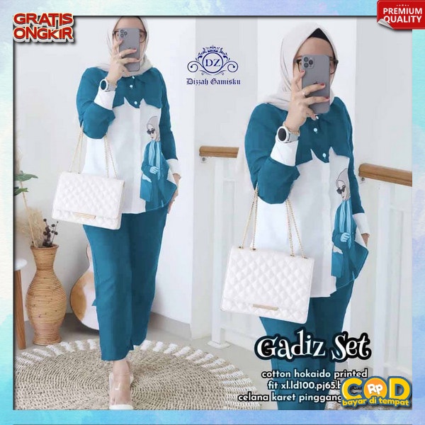 Baju Muslimah 2023 Clana Mewah Oneset Cewek Viral Set Dewasa Set Celana Cewek Import Setelan Waita E