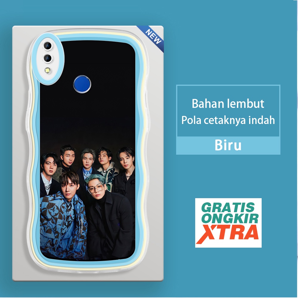 Mulia Realme 3 pro C1 C2  Casing Ponsel  Pola BTS Korea  warna-warni gelombang batas sofe Case jelly