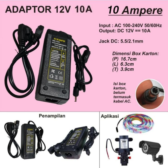 NEW SERIES ADAPTOR 10A 12V ORIGINAL