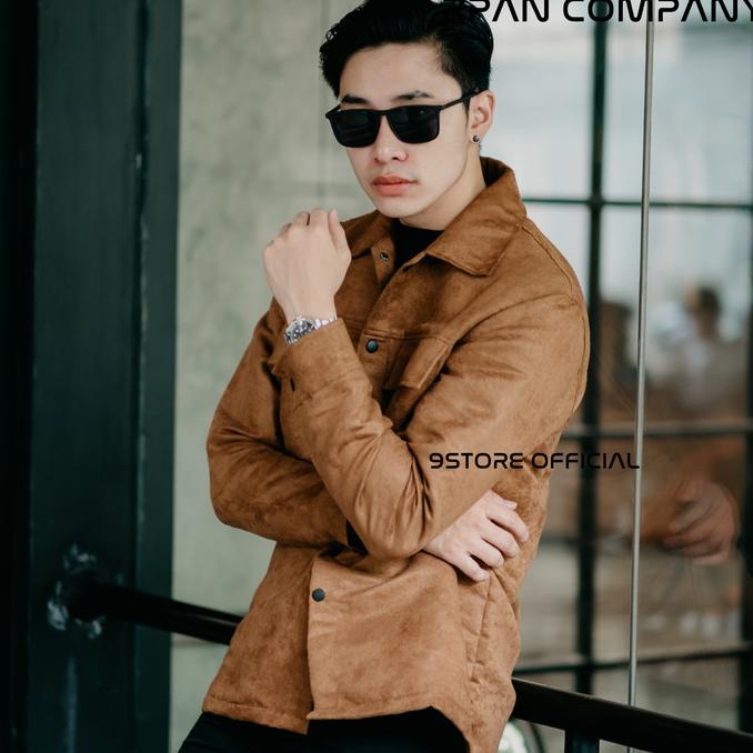 Trucker Suede Jacket brooklyn / Jaket Suede  / Shirt Jacket Suede Pria