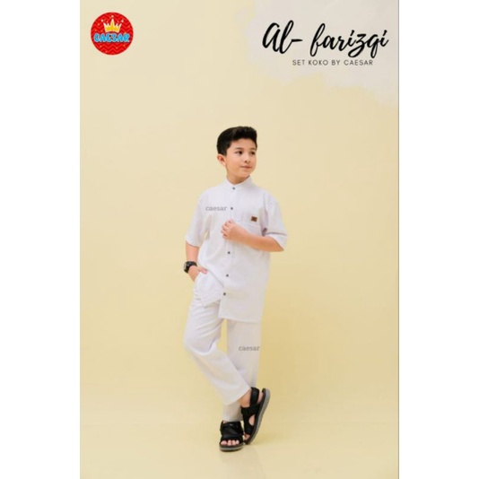 Koko Al Farizqi - Koko Anak - Koko Set Celana - Koko Anak set - Koko Anak Putih - Caesar