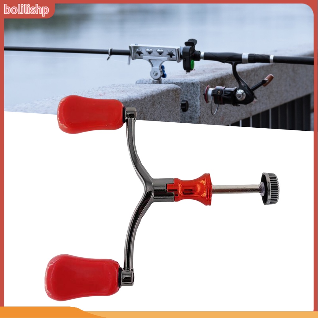 [Bolilishp] fishing Reel Handle Desain Ergonomis Tahan Korosi Reusable Double Handle Instalasi Mudah Pegangan Gulungan Pancing Double Knob Grip Pengganti Perlengkapan Memancing