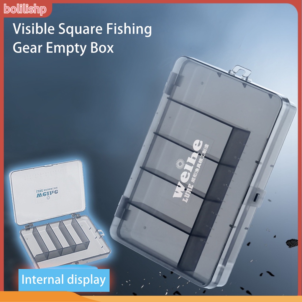 [Bolilishp] lure Box Kapasitas Tinggi 5sekat Tahan Jatuh Tembus 5kisi Fishing Tackle Storage Box Memancing Luar Ruangan