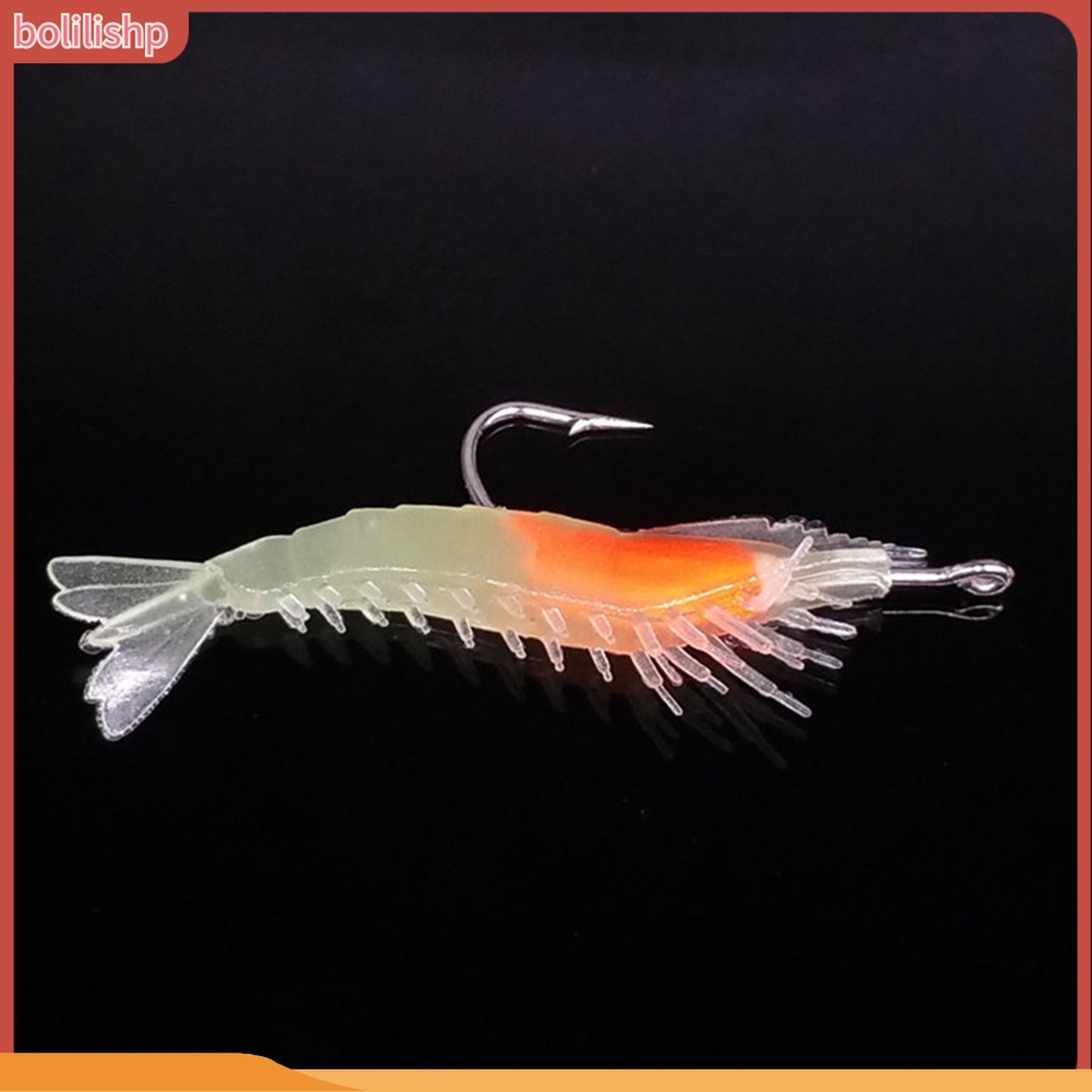 &lt;Bolilishp&gt; Vivid Fake Shrimp Bait Soft PVC Shrimp Bait With Hook Attract Fish Fishing Accessory