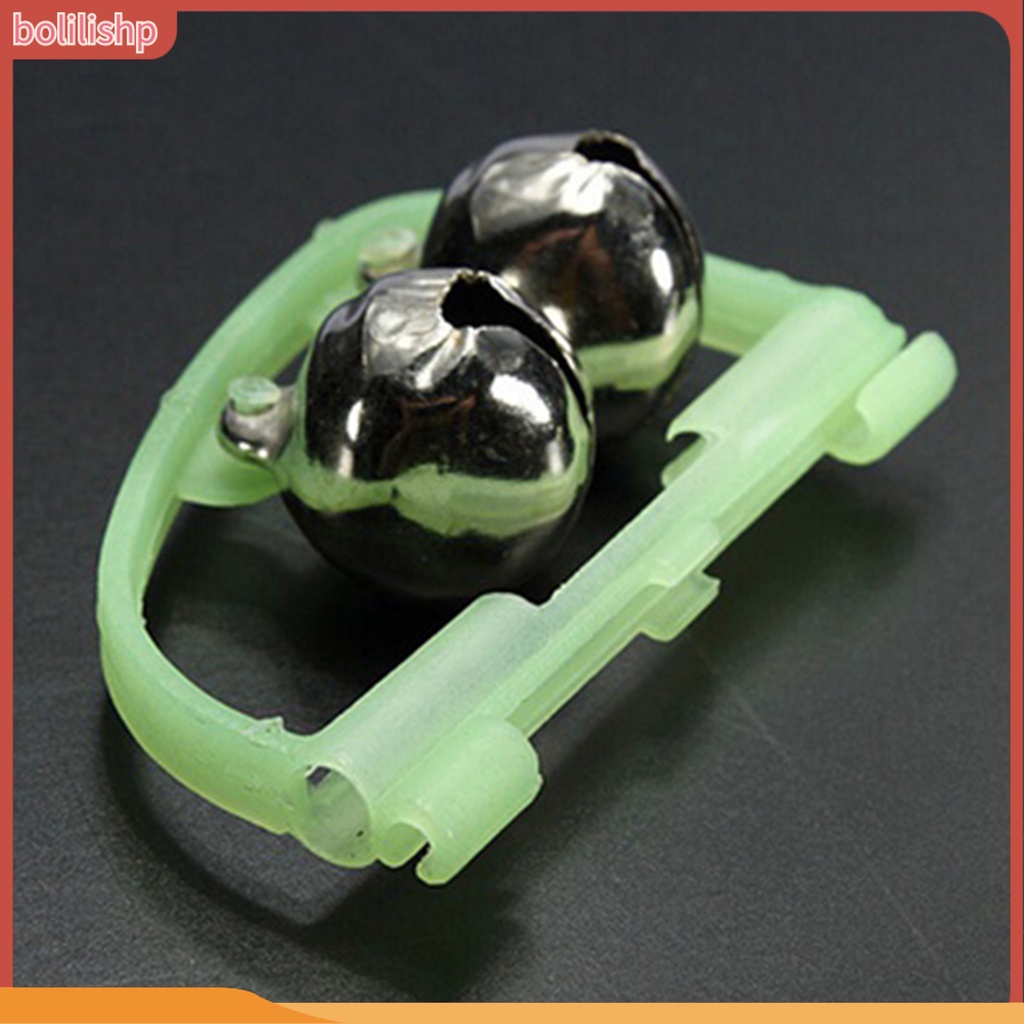 &lt;Bolilishp&gt; 2pcs Bel Kembar Portable Bahan Plastik Alloy Untuk Memancing Malam Hari