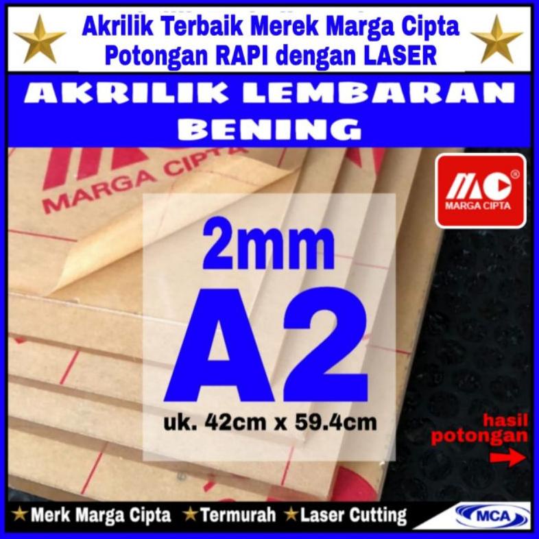Promo Akrilik Lembaran 2Mm A2 / Akrilik Bening / Marga Cipta / Acrylic Kyx