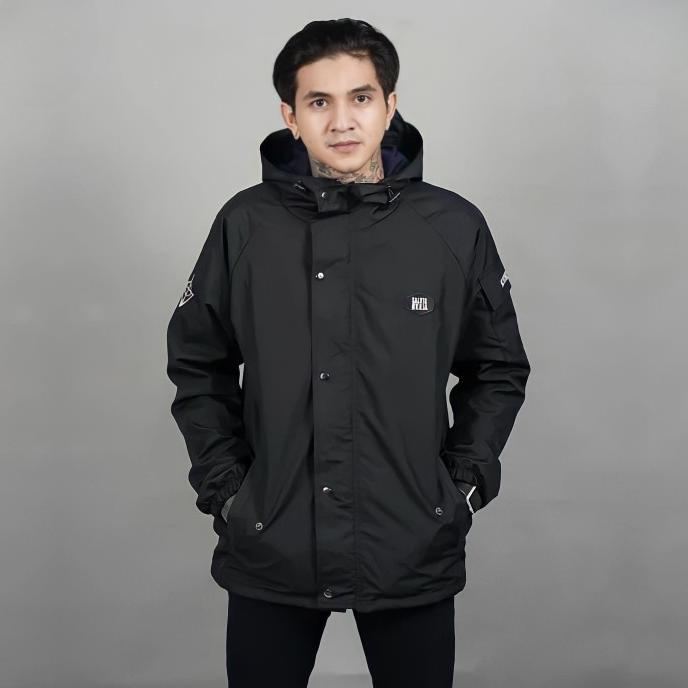 Jaket Parasut Waterproof Windbreaker Pria Slvhx Plain II Series