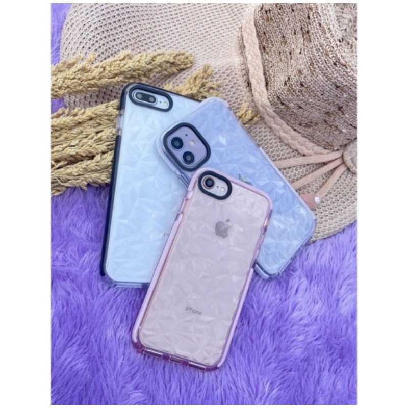 CASE DIAMONDS TRANSPARAN UNTUK IPHONE MOTIF CEWEK