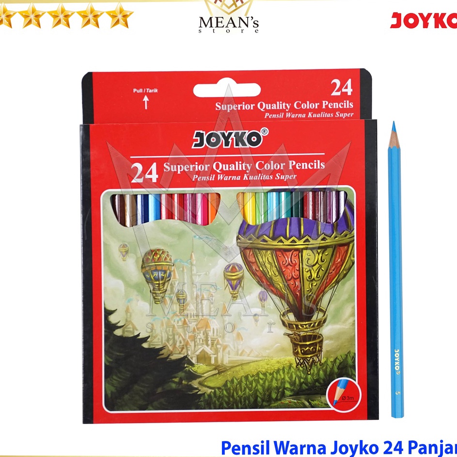 

MME.7Jn23ᵂ ‑ Pensil Warna Joyko CP-101 24 Panjang / Colour Pencil CP101 / Mewarnai