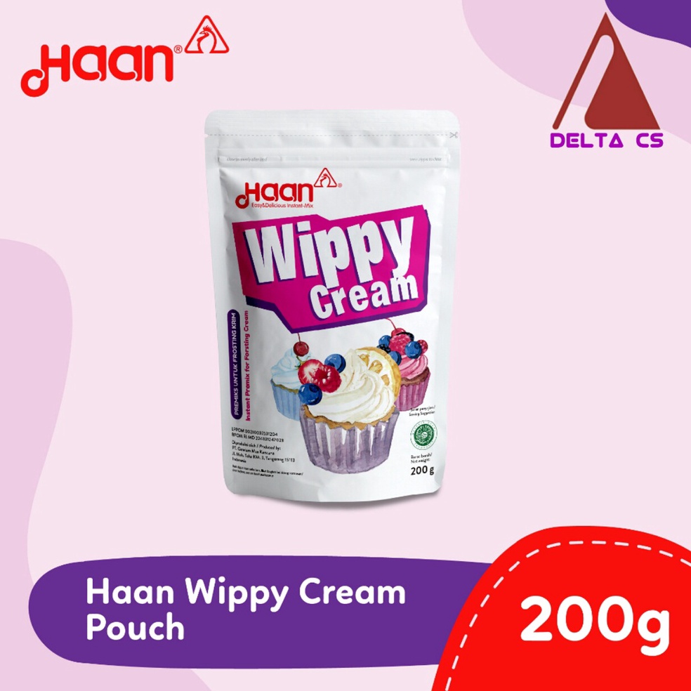 

Terbaru dan terlaris Wippy Cream Haan 200gr Pouch