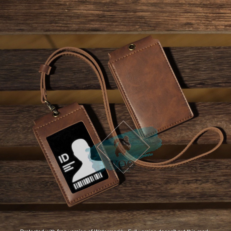

Name Tag ID Card Holder Kulit Lanyard Harga Terjangkau Berkualitas PU Leather Lanyard ID Card FRONT {DOP.5Jn23ᴼ}