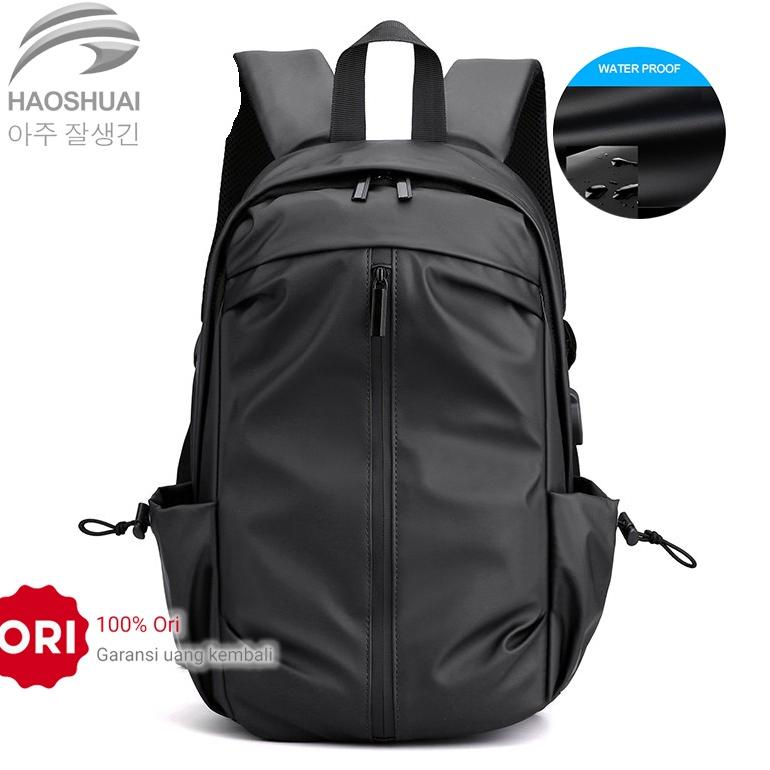Limited Tas Ransel Pria Haoshuai 3397 Tas Laptop Pria Waterproof Baeos