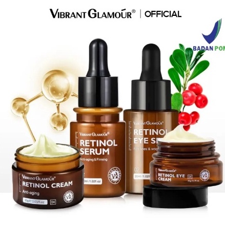 [E✉91☛) READY Vibrant Glamour Retinol Anti Penuaan Keriput Lingkaran Hitam Kantong Mata Cream Serum 