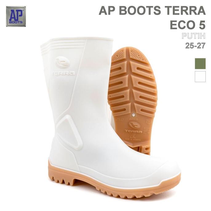 New Ap Boots Terra Eco 5 Putih - Sepatu Boot Pvc