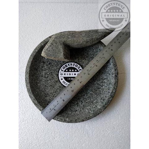 COBEK BATU ASLI 20CM FREE ULEKAN