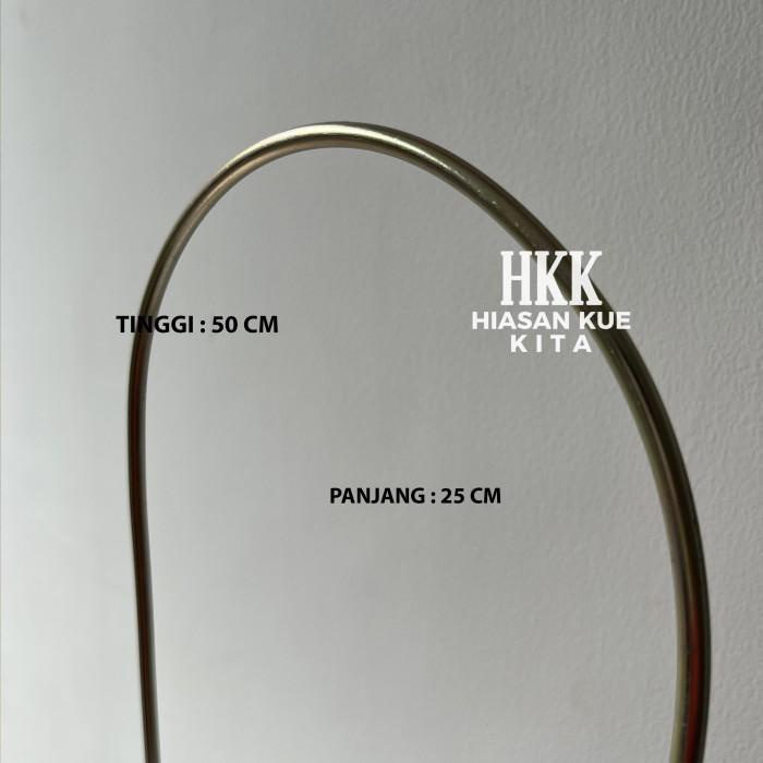 Besi Lengkung Gold Cake Decor Tiang Cake Bunga Tiang Besi Dekorasi Kue