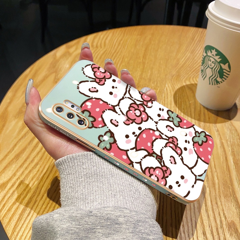 Case Ponsel untuk Samsung Note 10 Plus Note 20 Pro Note 20 Ultra Case ponsel persegi tepi samping HP