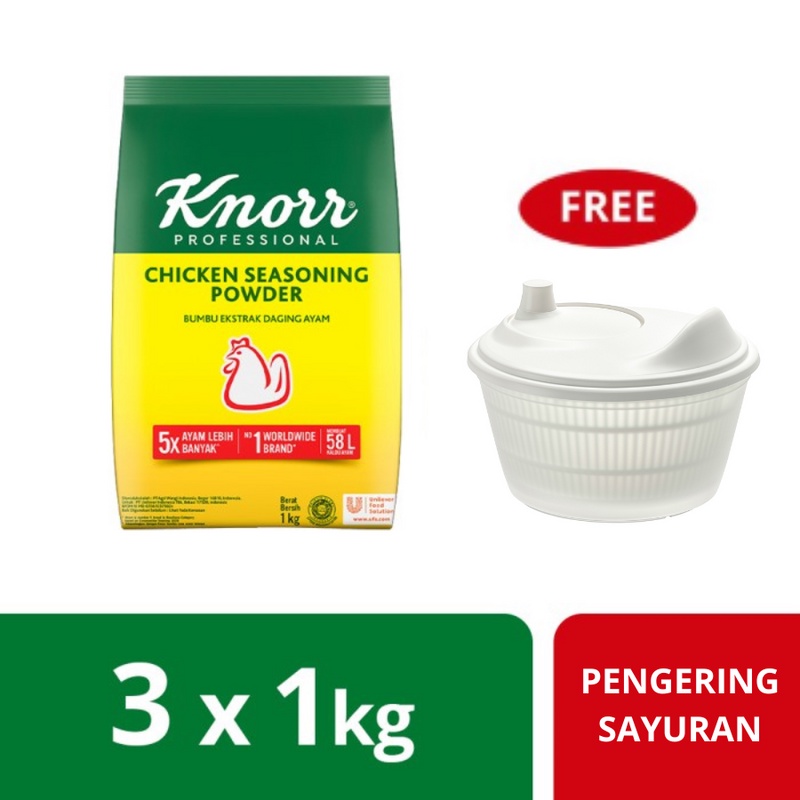 

Knorr Chicken Powder Refill 1Kg (X3) Free Pengering Sayuran