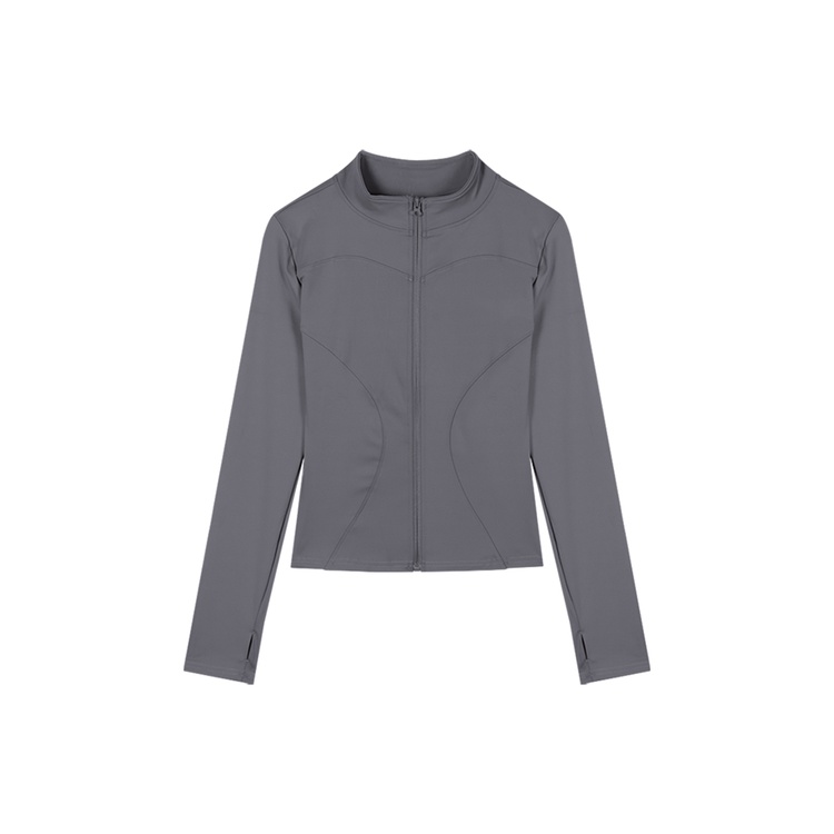 Red Biru Kebugaran Jaket Wanita 2023 Baru Ketat Cepat Kering Top Musim Panas Lengan Panjang Perlindungan Matahari Pakaian Olahraga yoga Cardigan