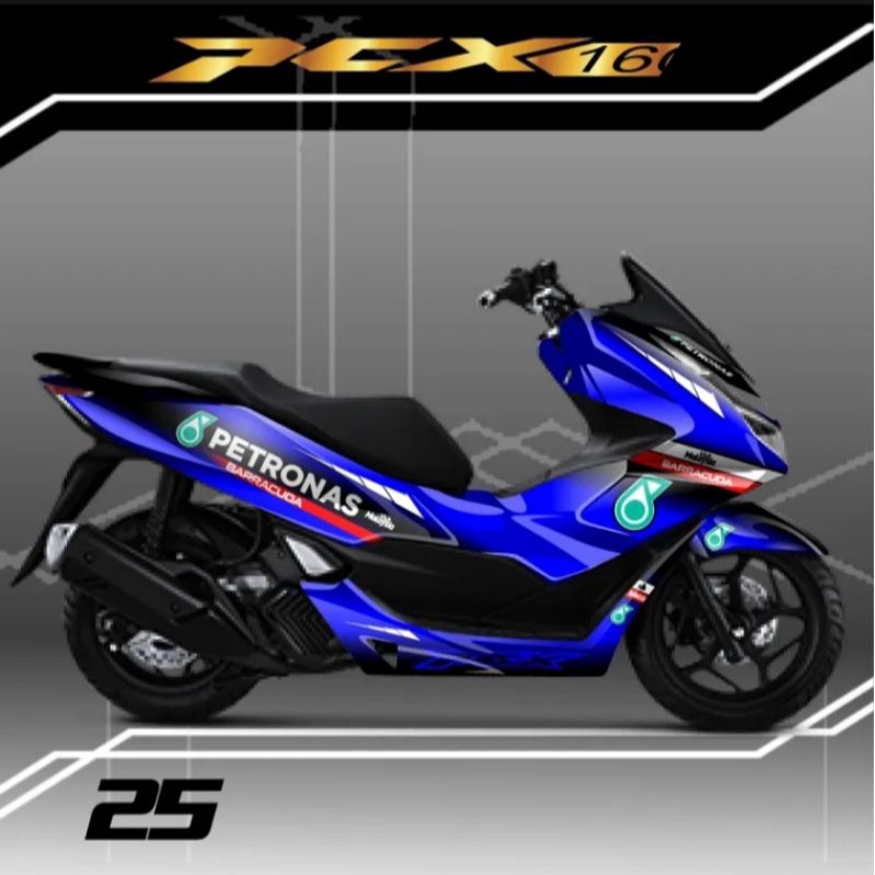 sticker variasi striping decal full body honda pcx 160 dekal pcx 160 full body motip petronas bisa j