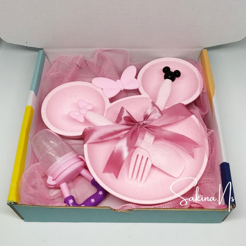 HAMPERS ALAT MAKAN SET ANAK / ALAT MAKAN MICKEY / TEMPAT MAKAN ANAK KARAKTER / ALAT MAKAN BABY / PERLENGKAPAN BAYI / HAMPERS PERLENGKAPAN BAYI / KADO BAYI