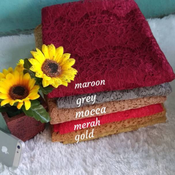 Terkini CAPE BROKAT RENDA TALI D91 ❂