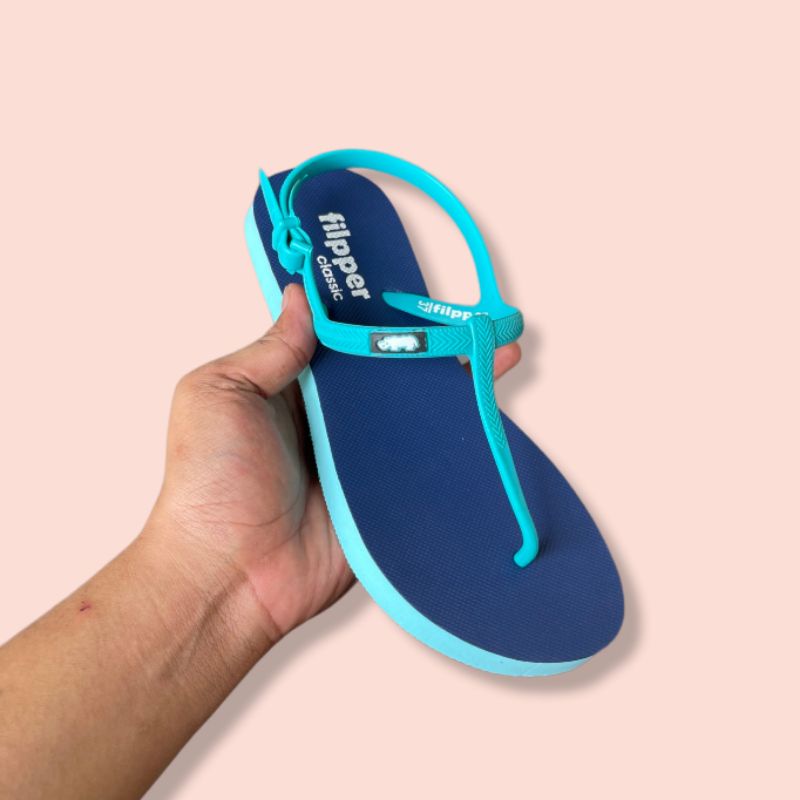 Sandal Wanita Tali Strap Filpper Santai Karet Rubber Anti Slip Sendal Japit Cewek Pantai