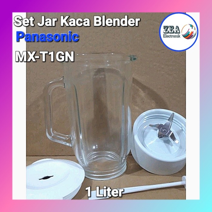 SET JAR BLENDER PANASONIC MX-T1GN GELAS / TABUNG KACA 1 LITER