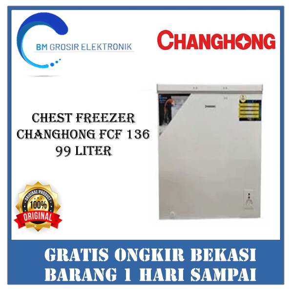 Changhong Chest Freezer Fcf 136 Dw Freezer Box 99 Liter