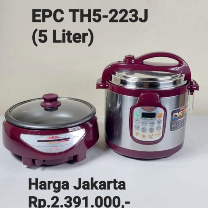 Terlaris Panci Presto Hamada 6 L, Presto Listrik, Pressure Cooker