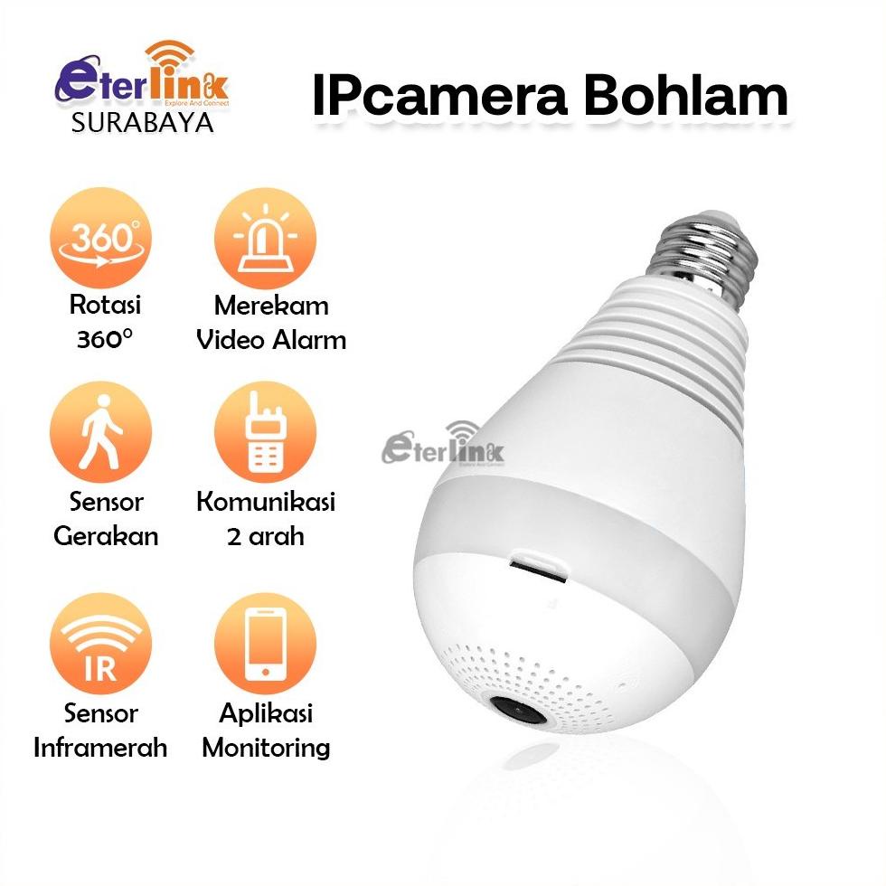 360 bulb lamp  V380 IP Kamera CCTV WiFi bohlam camera panoramic