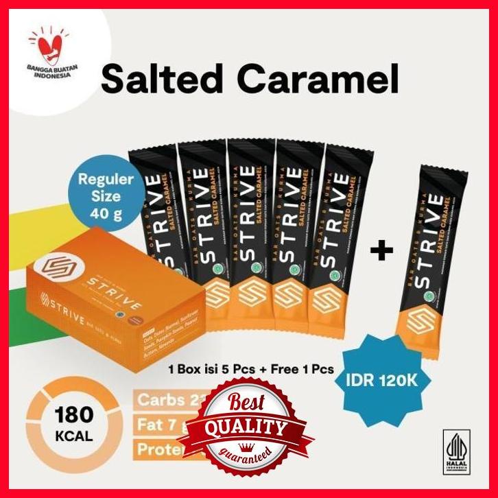 

(REJE) STRIVE RASA SALTED CARAMEL 1 BOX ISI 6 PCS - REJEKI SUBUR BIKE